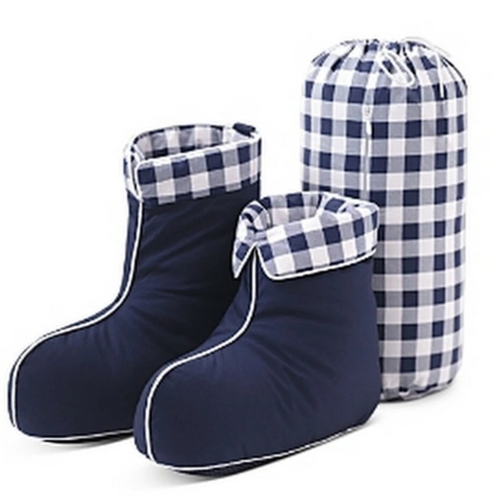 MY DOWN BORROW white down‎ booties Size L/XL 12” x 11.6”